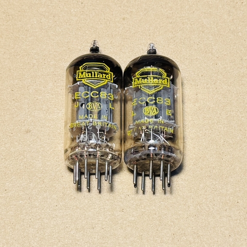 2Pair Mullard ECC83 12AX7 Valve Tube Yellow Lable Eq CV492 B339 CV4004 (LC 52)