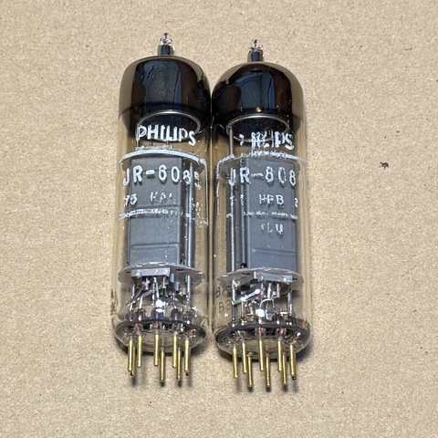 1pair Philips 6085 Gold Pin Eq E80CC 12AU7 ECC82 Test Strong (LC 55)