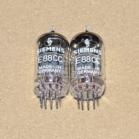 2Pcs Siemens E88CC 6DJ8 6922 Gray Shields Silver Foot Valve Tubes New