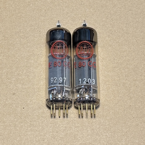 1Pair Valvo E80CC 12AU7 6085 Gold Pin Halo Getter Vacuum Tube (D2)