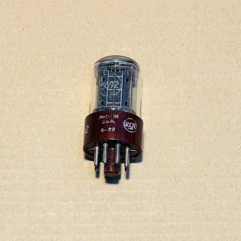 One RCA 5692 6SN7GT, Red Base, Black Plate Valve Tube, 3mica.
