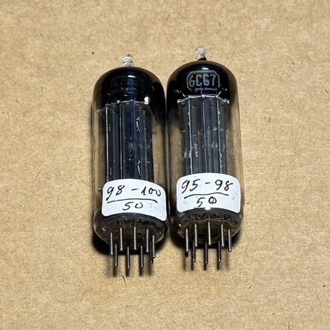 1Pair RCA 6CG7 Black Plate D getter TV7 Test Strong. Bóng Đèn 6CG7 RCA