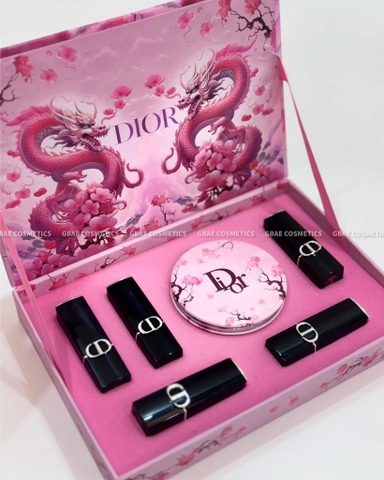 Set 5 Son Dior Rouge Rồng Hồng Nắp Hít 5x1.5g