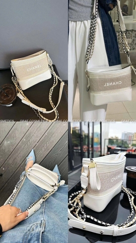 Túi Gift Custom Dạ Tweed CHANEL Limited Đủ Hộp & Túi giấy Chanel Hoa Trà RB