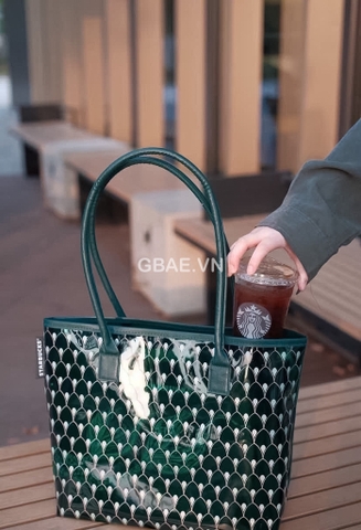 Túi Tote Xanh STARSBUCK - Size 42x33x12cm