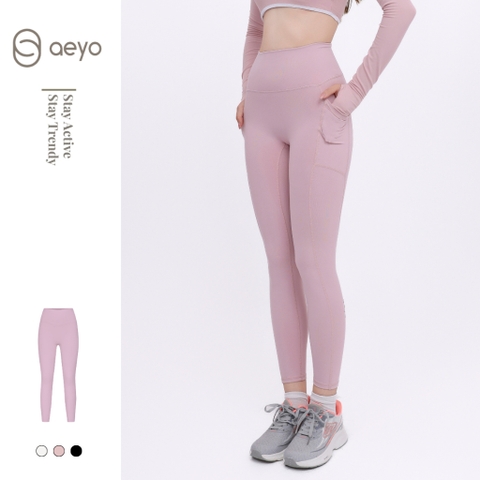 aeyo | Quần Legging tập yoga gym pilates nữ Bliss cạp cao, chất liệu vải dày dặn, ôm sát tôn dáng