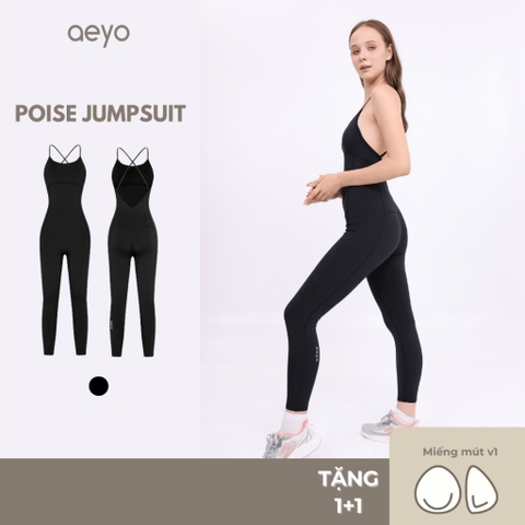 𝘢𝘦𝘺𝘰 I Jumpsuit POISE sẵn mút đi kèm, thiết kế có túi đựng phụ kiện, tôn dáng co giãn 4 chiều, đồ tập gym yoga pilates