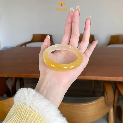 Vòng tay ngọc thạch anh băng tự nhiên vòng tay đường Hetian