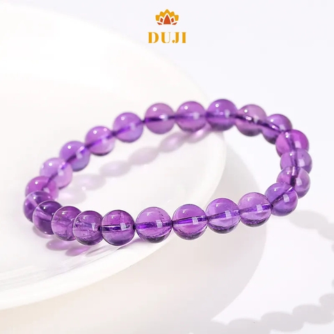 [DUJI] Vòng tay thạch anh tím Uruguay tự nhiên 7A đá tự nhiên 100%