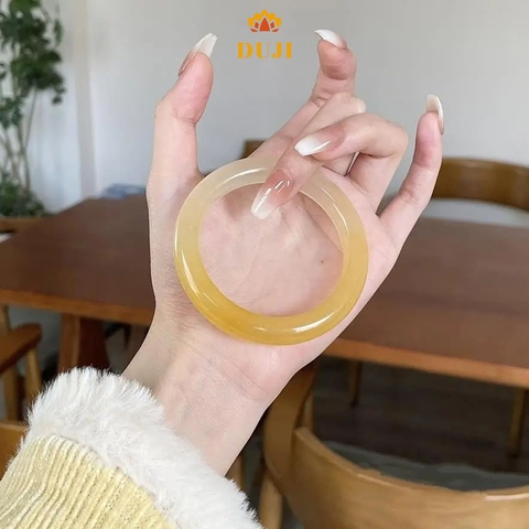 Vòng tay ngọc thạch anh băng tự nhiên vòng tay đường Hetian