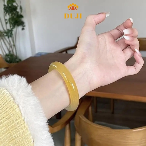 Vòng tay ngọc thạch anh băng tự nhiên vòng tay đường Hetian