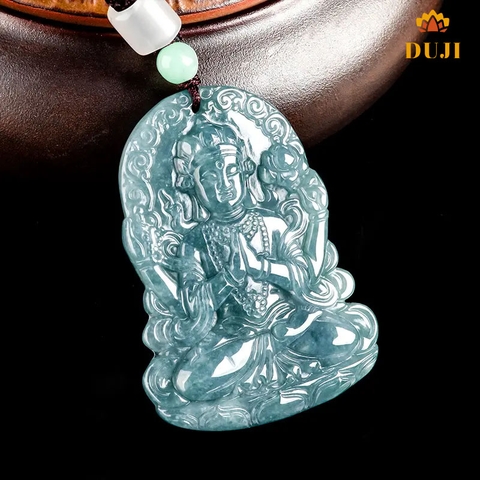 Mặt dây chuyền Jadeite nước xanh thiên nhiên Avalokiteshvara thiết kế độc đáo