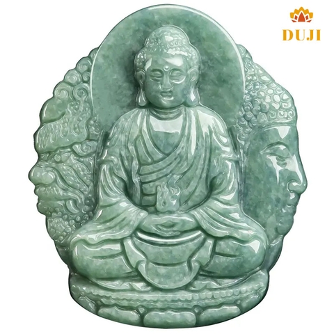 Mặt dây chuyền Phật A Di Đà bằng ngọc thiên nhiên