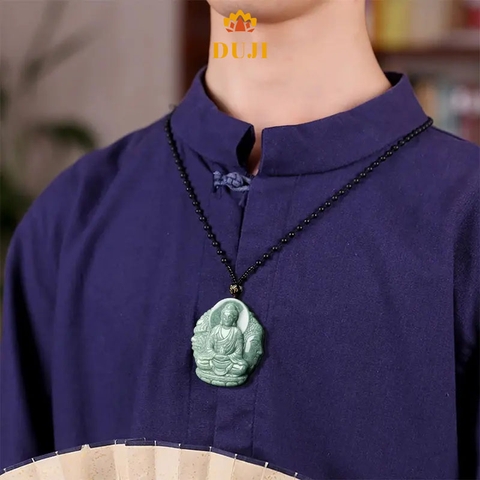 Mặt dây chuyền Phật A Di Đà bằng ngọc thiên nhiên