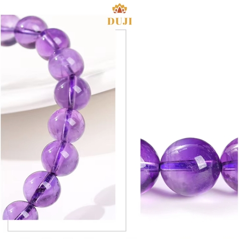 [DUJI] Vòng tay thạch anh tím Uruguay tự nhiên 7A đá tự nhiên 100%