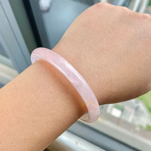 Vòng tay thạch bản Thạch Anh Hồng