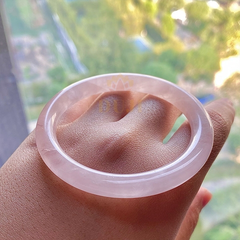 Vòng tay thạch bản Thạch Anh Hồng