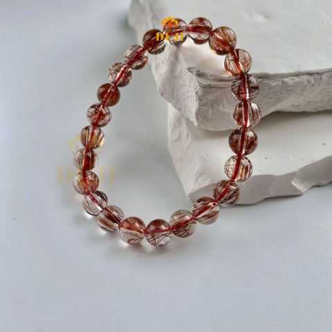 Vòng tay Thạch Anh Tóc Đỏ 5A