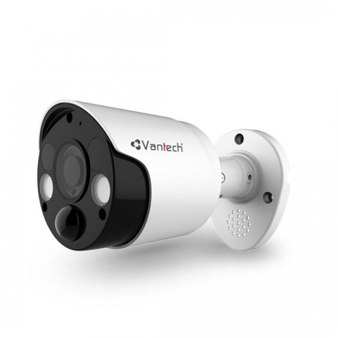 VANTECH VPH-322PIR/522PIR: Camera IP Thân Trụ, Hồng Ngoại 30m, Tích Hợp PIR & Còi Hú