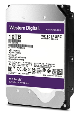 Ổ cứng camera HDD WD Purple Pro 10TB 3.5 SATA3 (WD101PURP)
