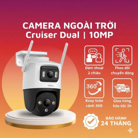 Camera IP WiFi 2 Mắt Cruiser Dual 8MP IPC-S7XP-8M0WED/ IPC-S7XEP-10M0WED IMou Xoay 360