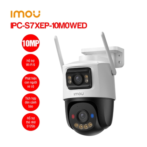 Camera IP WiFi 2 Mắt Cruiser Dual 8MP IPC-S7XP-8M0WED/ IPC-S7XEP-10M0WED IMou Xoay 360