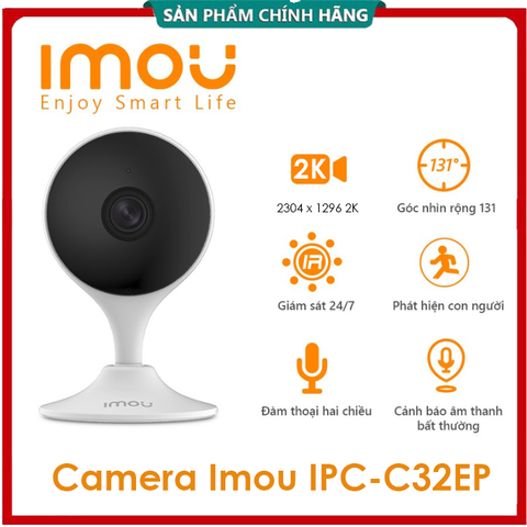 [Chính hãng] Camera Wifi Imou IPC-C32EP 3MP - Đàm Thoại 2 Chiều, góc rộng - bảo hành hãng 24 Tháng