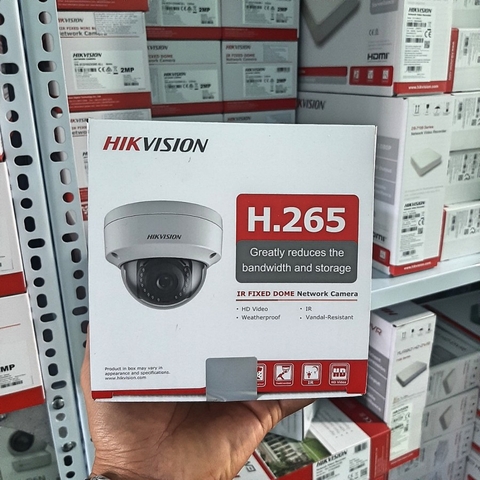 Camera IP Dome 2MP Hikvision DS-2CD1121G0-I Lắp trong nhà, không mic, kết nối lan