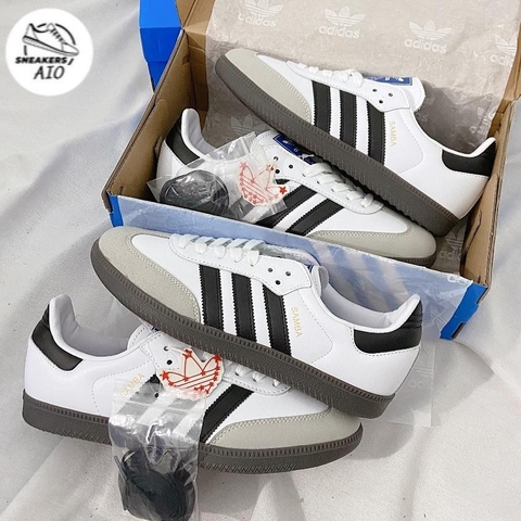 [AIO sneaker]  Giày_Adidas Samba Trắng,Giày Samba ADS Nam Nữ Trắng Sọc Đen Cá Tính Mẫu Basic Đi Êm Chân Full Box Bill