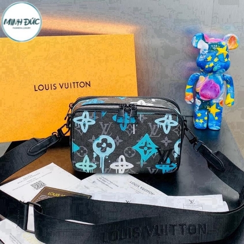 Túi đeo chéo LV nam nữ họa tiết Da cao cấp hàng QUẢNG CHÂU CAO CẤP,Túi đeo chéo LV Trio Messenger da NEW