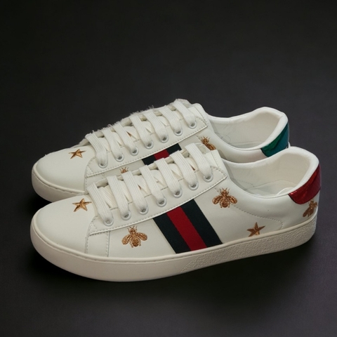 Giày thể thao Gu.cci 3 vạch Ong Sao thêu , giày Thể Thao Gu.cci Ong 3 vạch-New Sneaker, Giày Hot trend Full Box