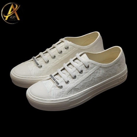 [ AIO LUXURY ] Giày Thể Thao Sneaker Di.or B56 Full Trắng Cao Cấp, Di.or Walk Embroider Cotton họa tiết vải trắng full