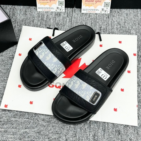 [ Xưởng Giày AIO ] Dép Nam Quai Ngang logo đế độn siêu dày - Dép Di.or Quai Dán ( Hàng Loại 1) Dép Dán Phong Cách