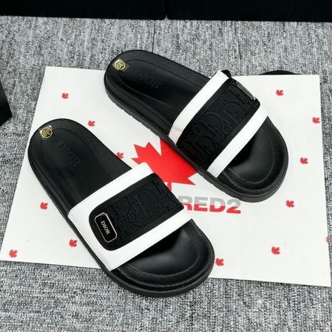 Dép Nam Dior Quai Ngang Cao Su Thêu Hoạ Tiết Tag , dép lê đế Đi êm Chân Kiểu Dáng Thời Trang Năng Động, Dép Trend 2024