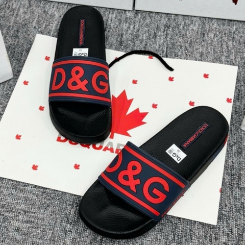 Dép lê nam nữ quai ngang DG chữ đỏ màu in nổi,  Dép nam DG chất liệu cao su cao cấp bền đẹp ko hôi chân, dép FULL BOX