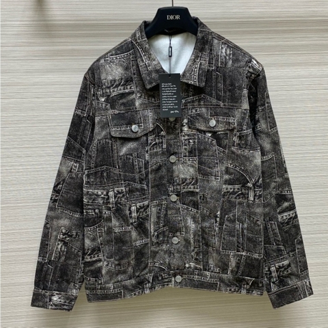 Áo Khoác Bò 2 vá hàng đẹp cho boy cháy phố, mẫu hottrend phong cách hàn quốc phối họa tiết cực đẹp new