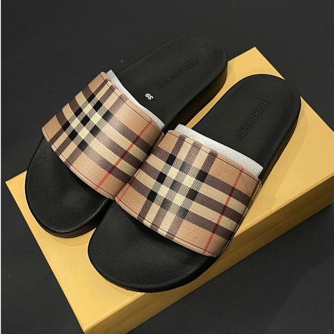 Dép bbr nam cao cấp full box bill, dép nam kẻ sọc quai ngang màu vàng đế đen in chữ bbr Cao cấp 2025