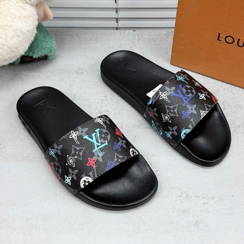 Dép quai ngang LV,đế đúc cao su non,chống trơn trượt, nhiều mầu,đủ size mẫu mới nhất 2025