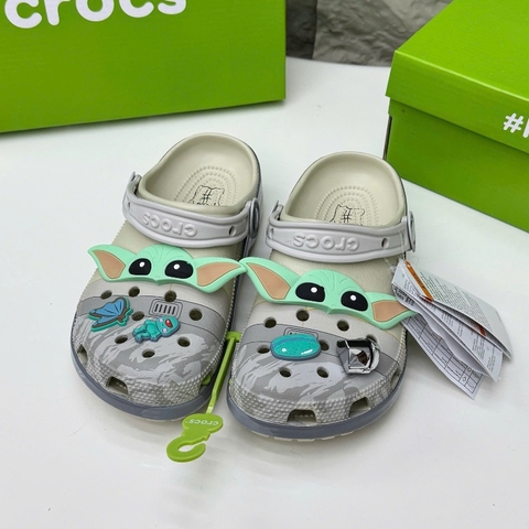 [ Tặng Hộp Chống Sốc ] Dép sục Cờ Rốc Star Wars Grogu hoạ tiết chram in chữ nổi [full box]