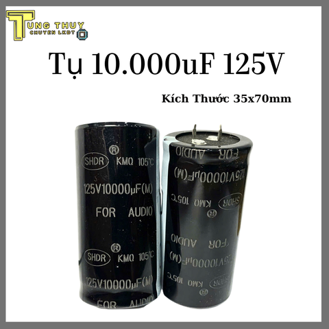 Tụ Lọc Nguồn Amly 10000uF 125V –  Kích Thước 35x70mm Hàng Loại Tốt