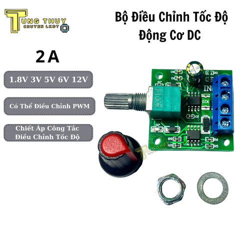 Mạch Điều Khiển Tốc Độ Động Cơ PWM 2A DC 1.8V - 12V 1803BK