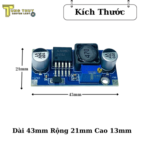 Mạch Tăng Áp DC-DC 3A XL6009 – Điều Chỉnh Điện Áp 3V-35V Lên 5V-40V, Công Suất 15W