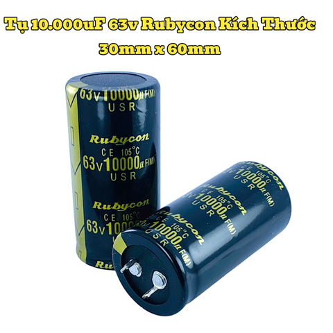Tụ hoá ,Tụ lọc nguồn amly 10000uF 63v Kích Thước 30mm x 60mm Loại Tốt