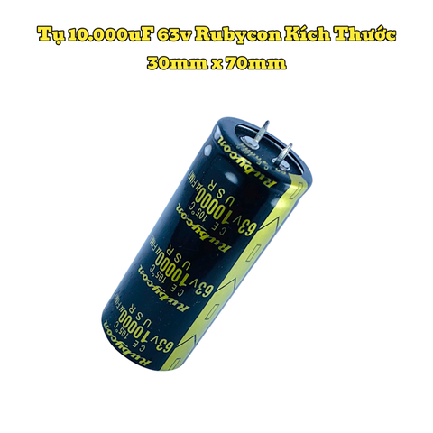 Tụ lọc nguồn Amply 10000uF 63v Kích Thước 30mm x 70mm Loại Tốt