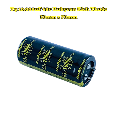 Tụ lọc nguồn Amply 10000uF 63v Kích Thước 30mm x 70mm Loại Tốt
