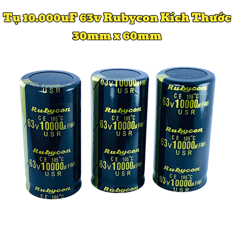 Tụ hoá ,Tụ lọc nguồn amly 10000uF 63v Kích Thước 30mm x 60mm Loại Tốt