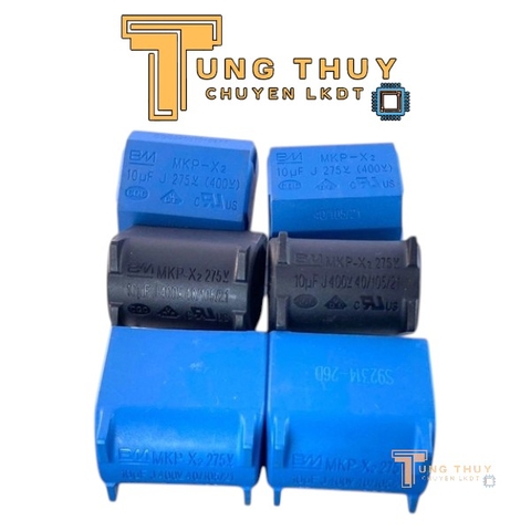 Tụ Bếp Từ 10uF 275VAC 400VDC Chính Hãng BM Tụ Đứng và Nằm  Màu Xanh và Màu Đen