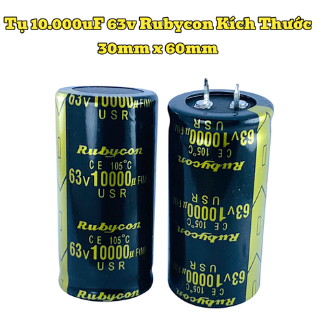 Tụ hoá ,Tụ lọc nguồn amly 10000uF 63v Kích Thước 30mm x 60mm Loại Tốt