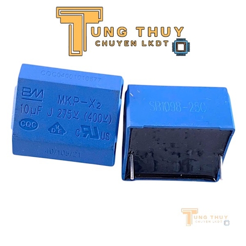Tụ Bếp Từ 10uF 275VAC 400VDC Chính Hãng BM Tụ Đứng và Nằm  Màu Xanh và Màu Đen