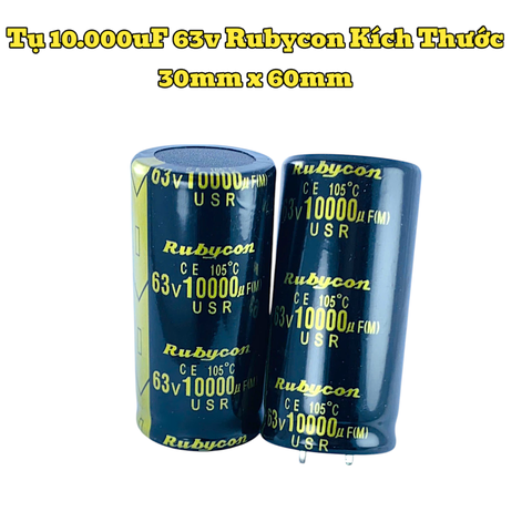 Tụ hoá ,Tụ lọc nguồn amly 10000uF 63v Kích Thước 30mm x 60mm Loại Tốt
